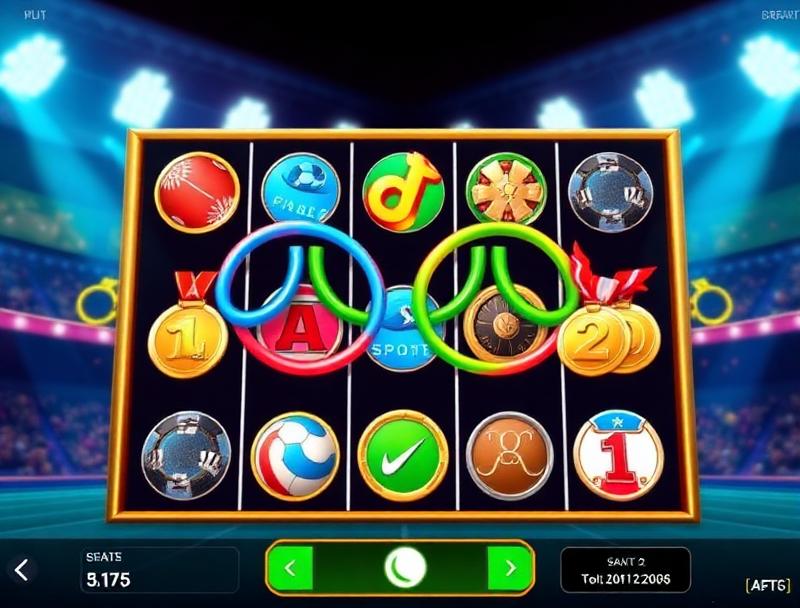 Olympic-themed slot game with sports symbols and competitive gameplay